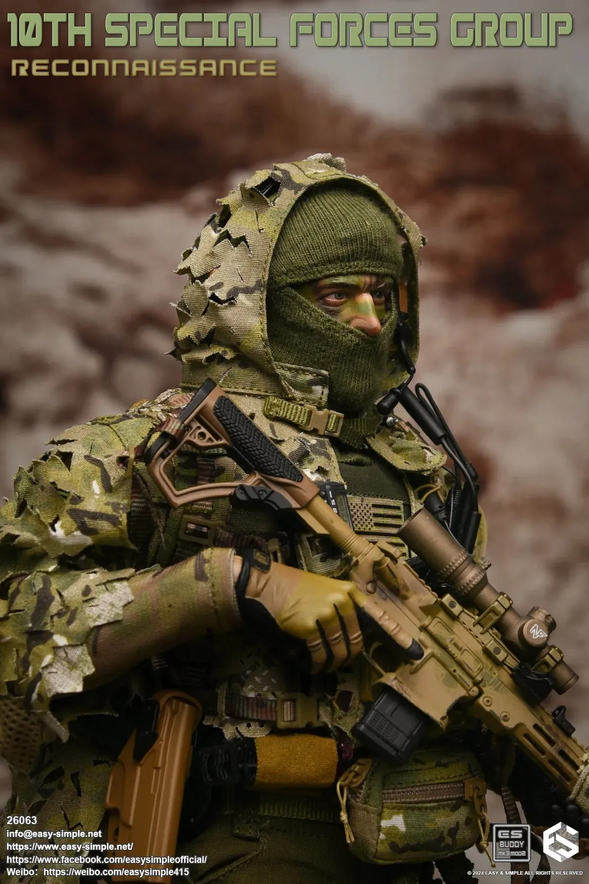 10th SFG Reconnaissance - OD Green Balaclava