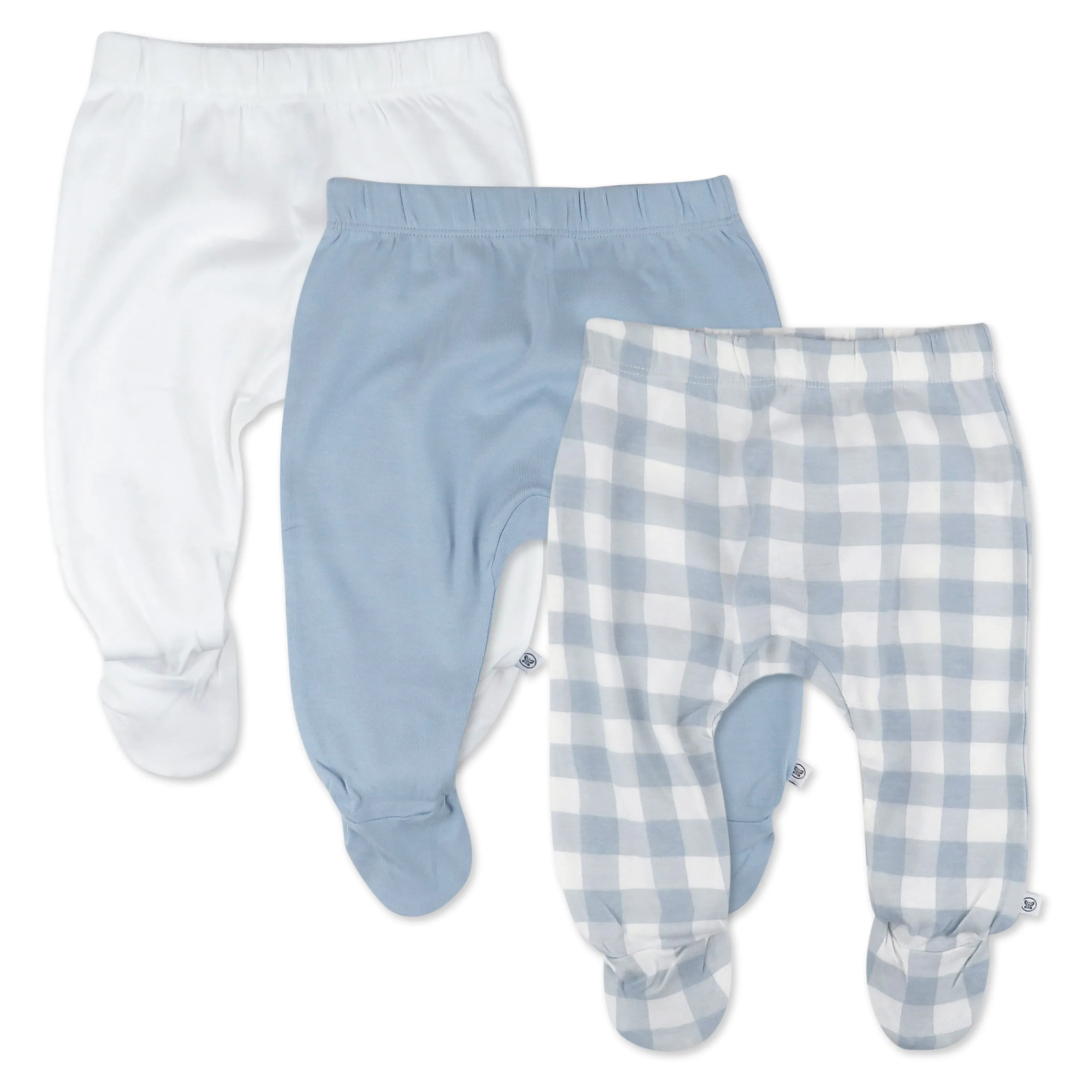 3-Pack Organic Cotton Footed Pants