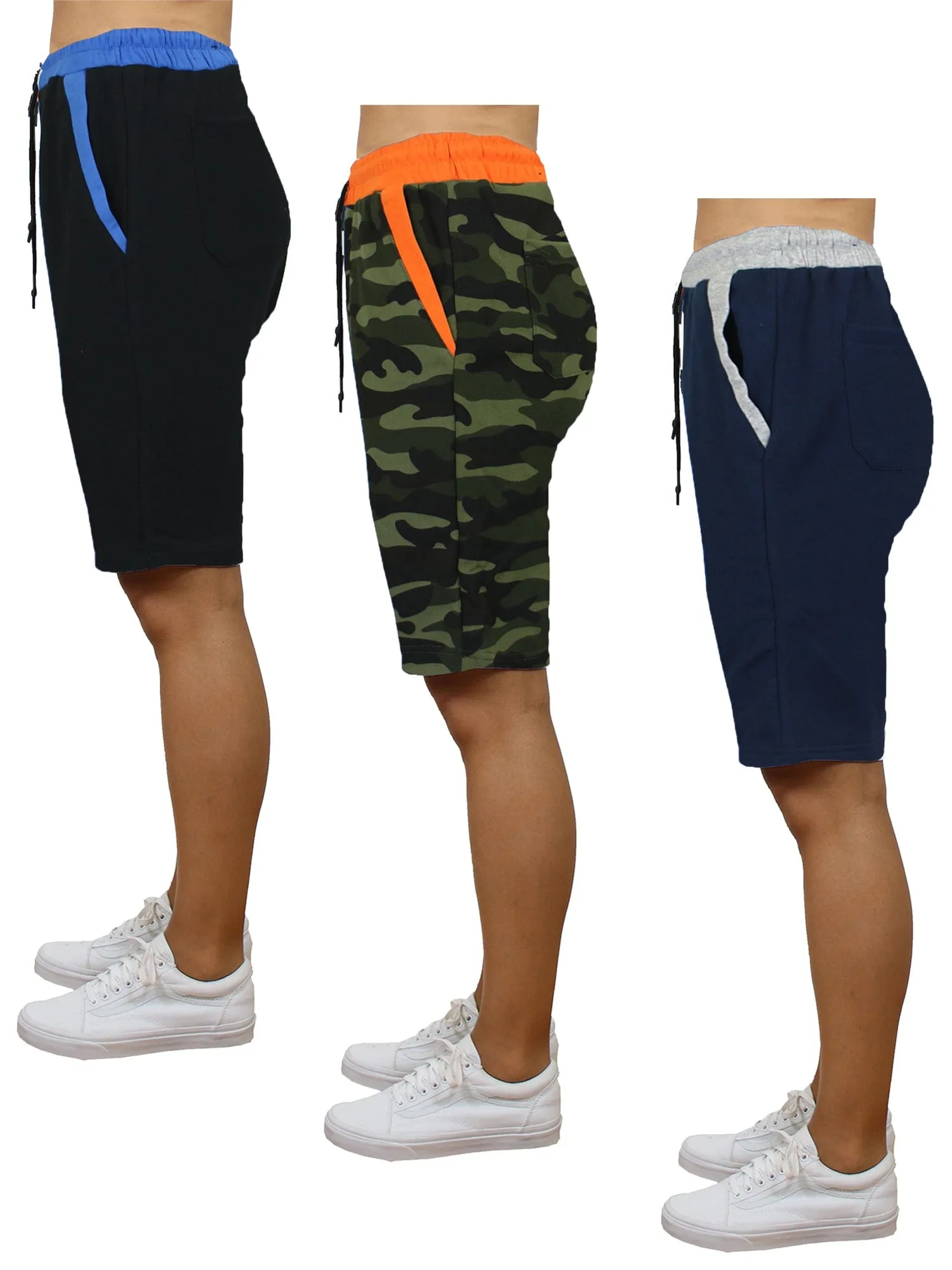 3-PACK Women's French Terry Bermuda Shorts Set