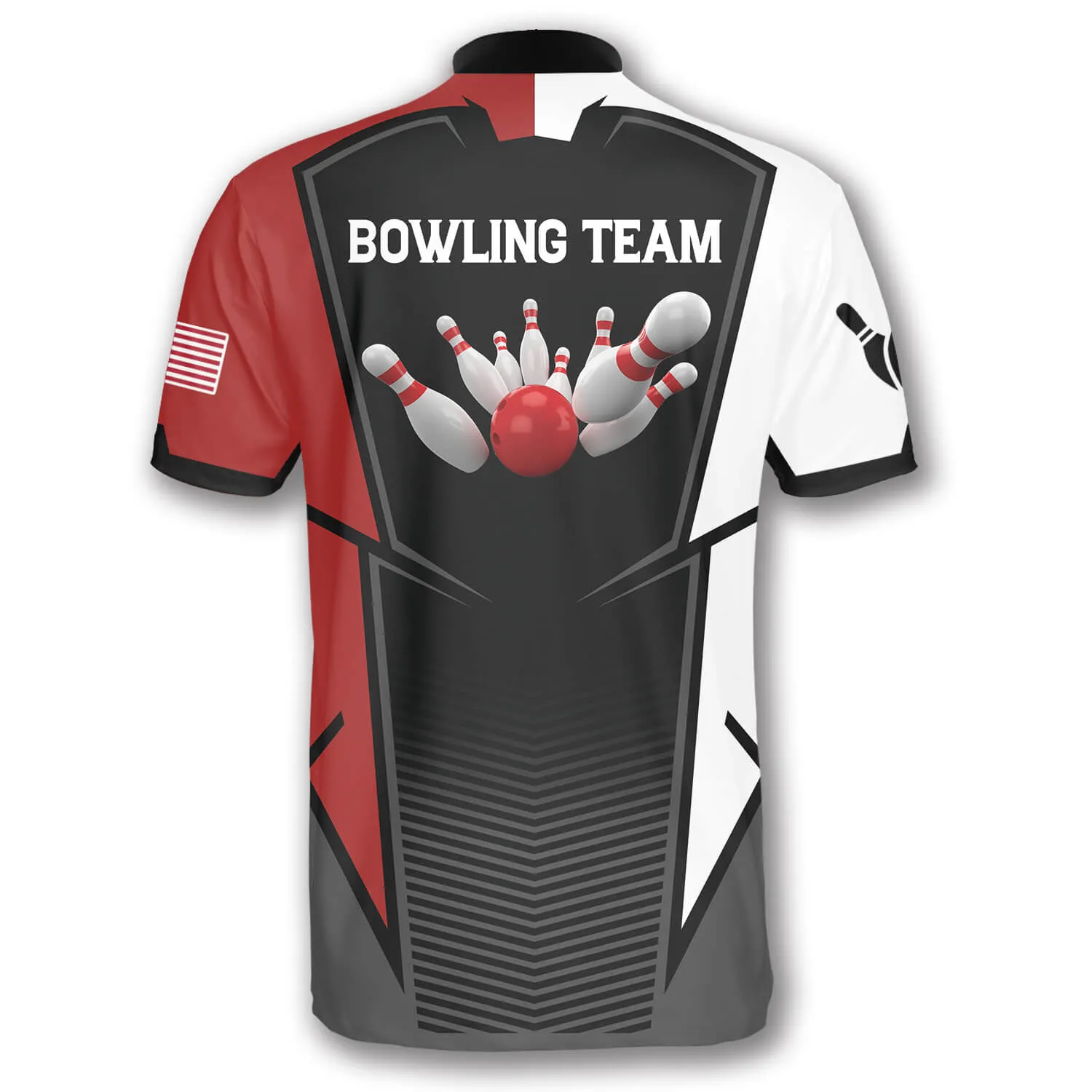 3D All Over Print Best Strike Custom Bowling Jerseys for Men, White and Red Bowling Shirt, Strike Bowling Shirt