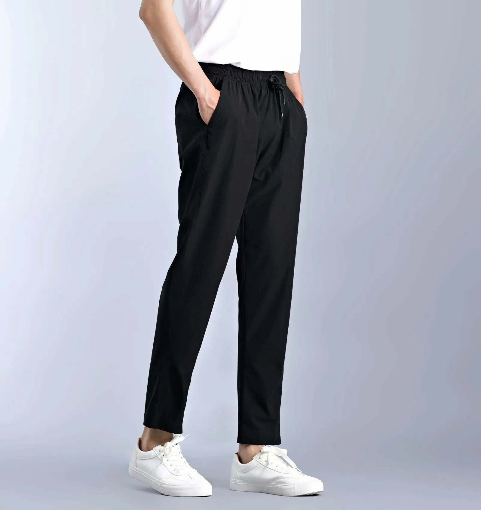 5XL Plus Size Men Casual Pants Running Fitness Sports Elasticity Breathable Thin Slim Fit Sweatpants Exercises Full Length