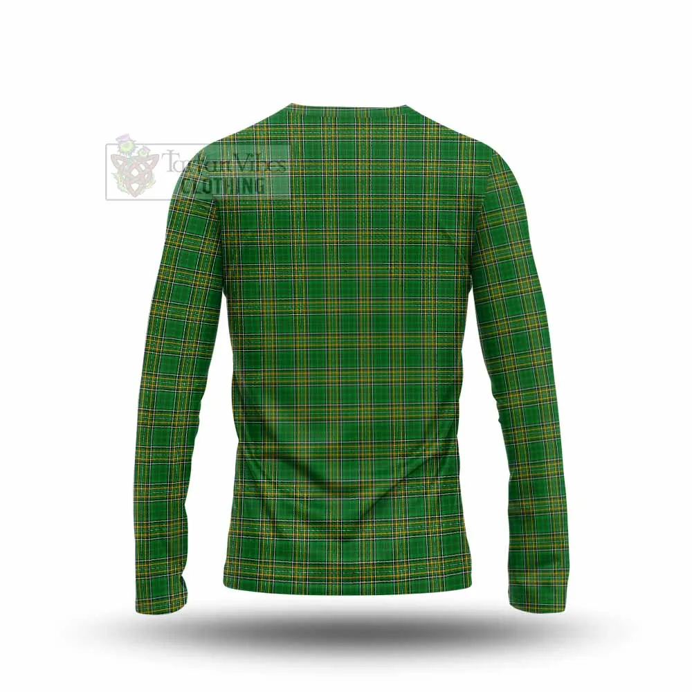 Acotes Irish Clan Tartan Long Sleeve T-Shirt with Coat of Arms