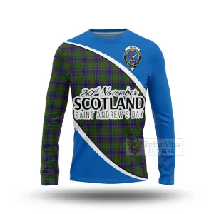 Adam Family Crest Tartan Long Sleeve T-Shirt Celebrate Saint Andrew's Day in Style