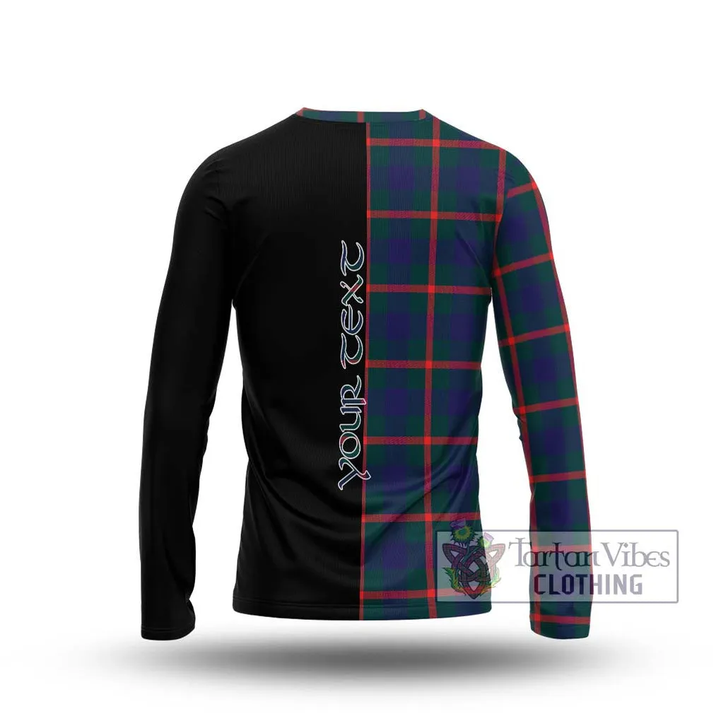 Agnew Tartan Long Sleeve T-Shirt with Family Crest and Half Of Me Style