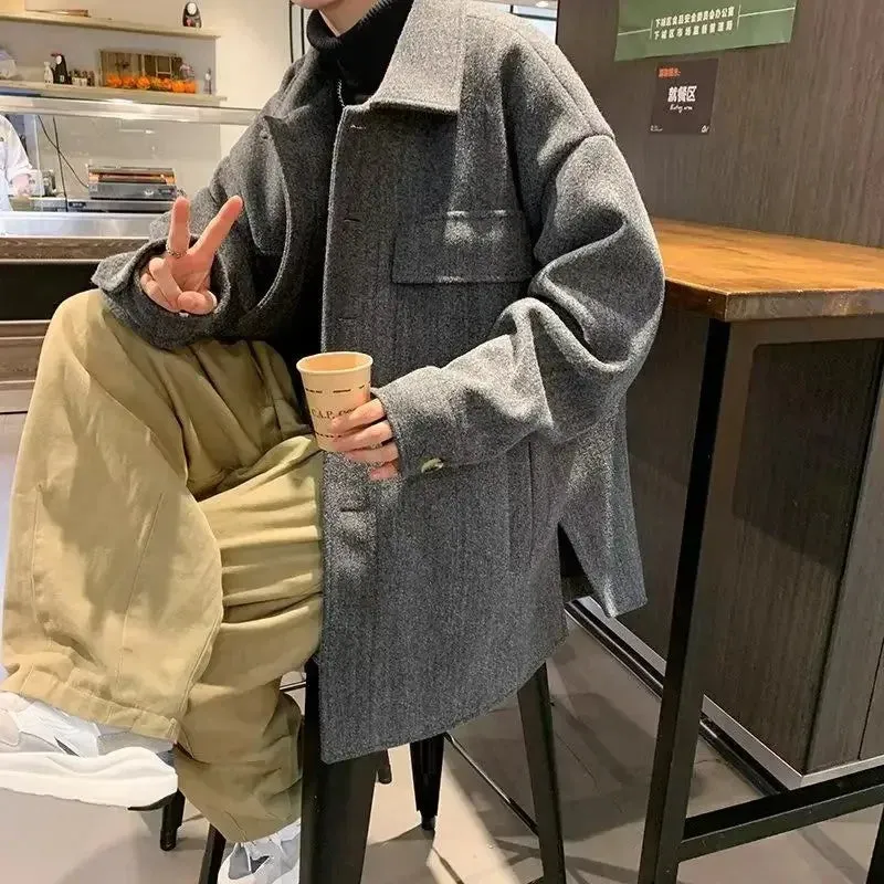 Aidase Men's Overcoat Jackets Windbreaker Trendy Solid Color Male Coats Cold Cheap Clothes Offer Fast Delvery Harajuku Luxury Designer