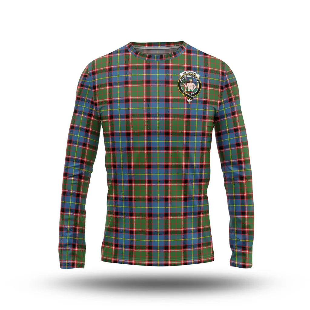 Aikenhead Tartan Long Sleeve T-Shirt with Family Crest