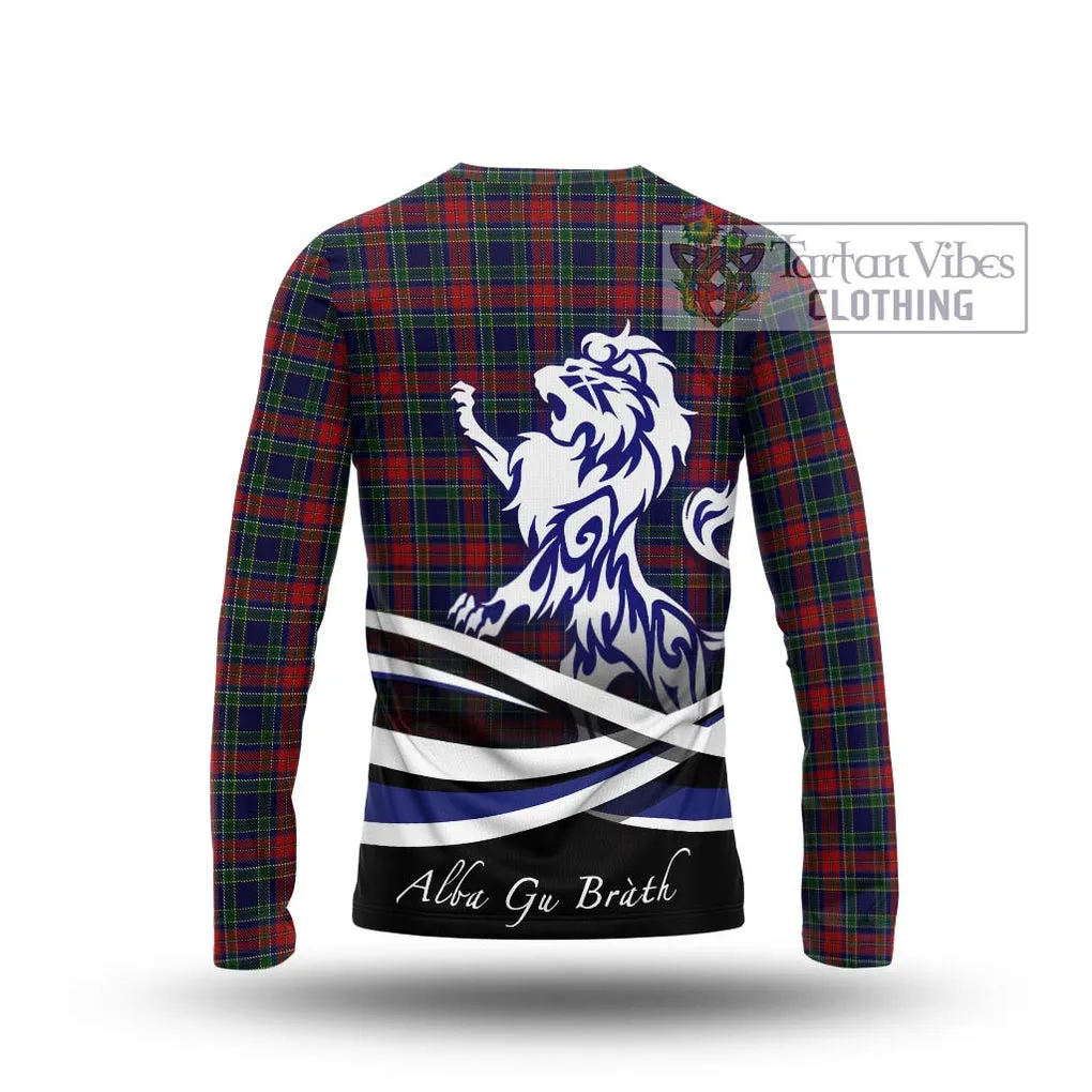 Allison Red Tartan Long Sleeve T-Shirt with Alba Gu Brath Regal Lion Emblem