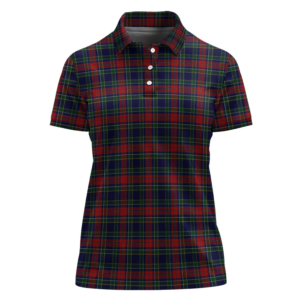 Allison Red Tartan Polo Shirt For Women