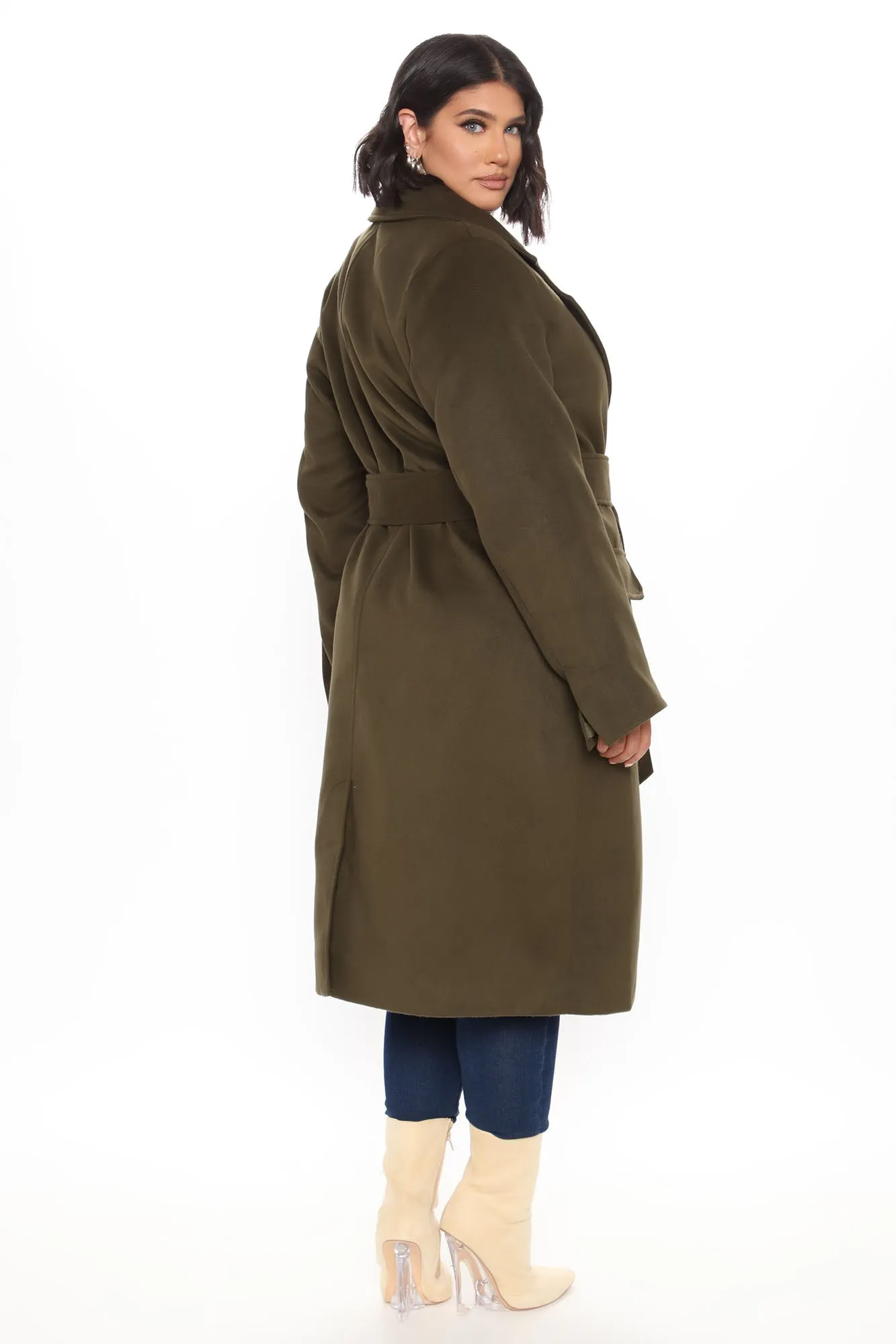 Amore Trench Coat - Olive