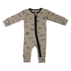 Anarkid Peace Green AOP Zip Romper