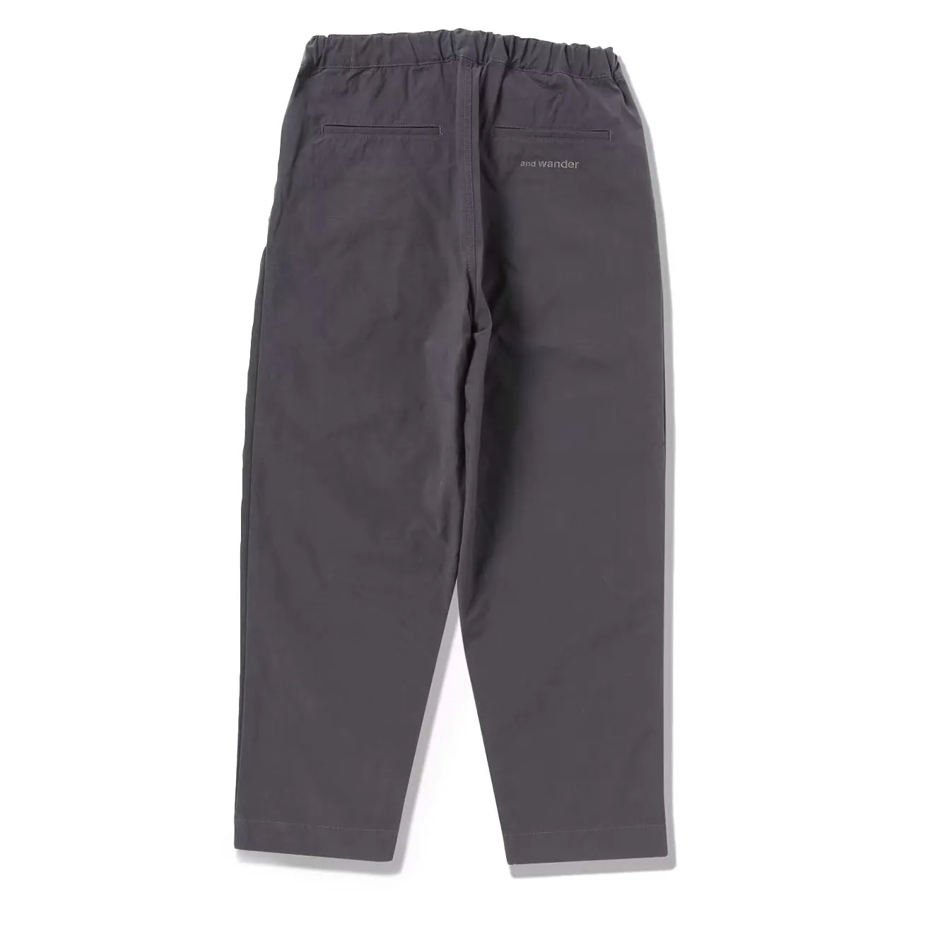 And Wander Nylon Chino Tuck Tapered Pants Charcoal