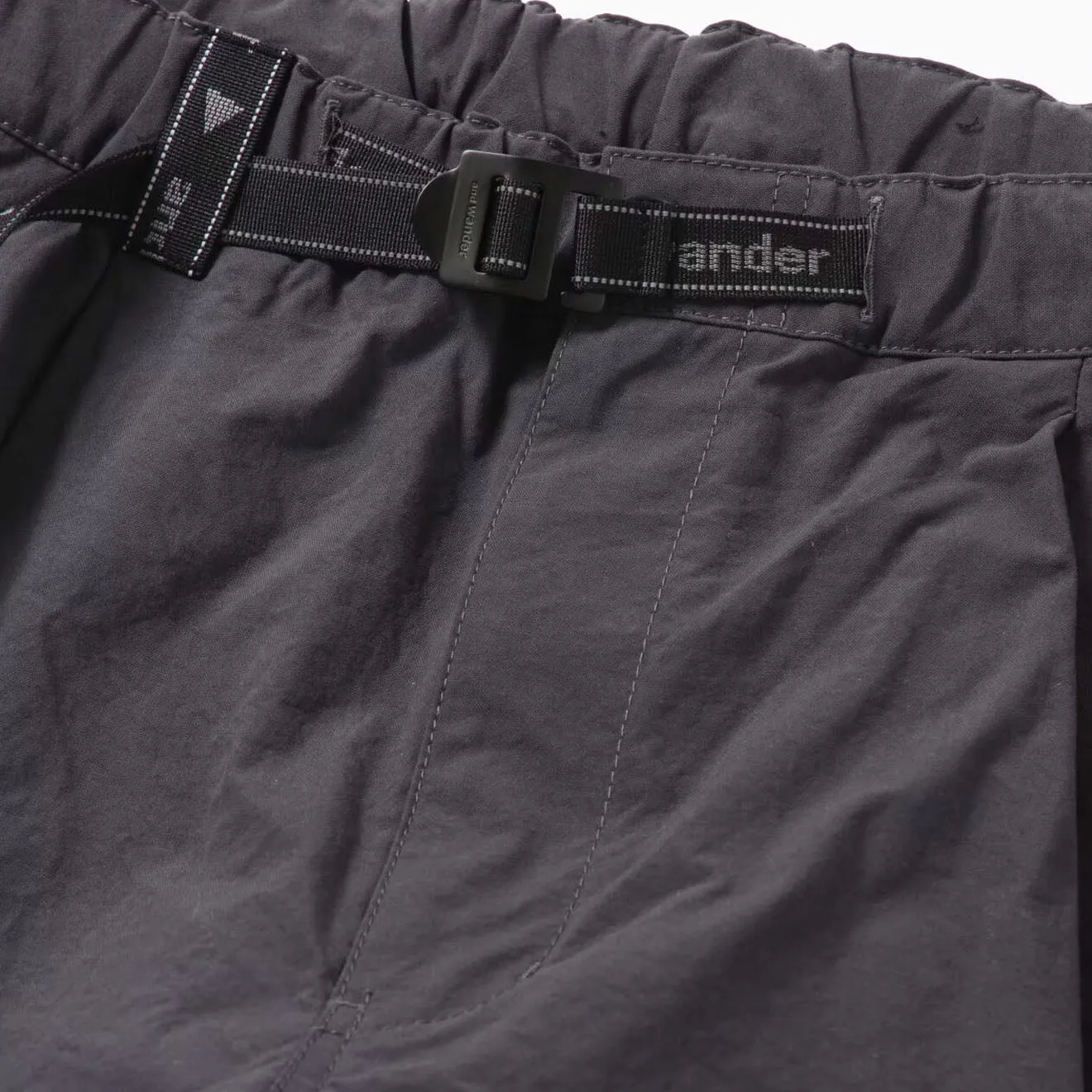 And Wander Nylon Chino Tuck Tapered Pants Charcoal