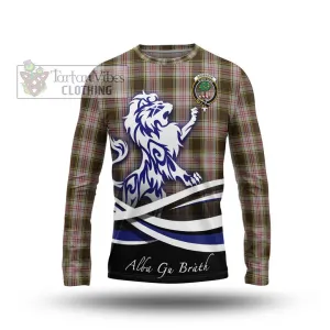 Anderson Dress Tartan Long Sleeve T-Shirt with Alba Gu Brath Regal Lion Emblem