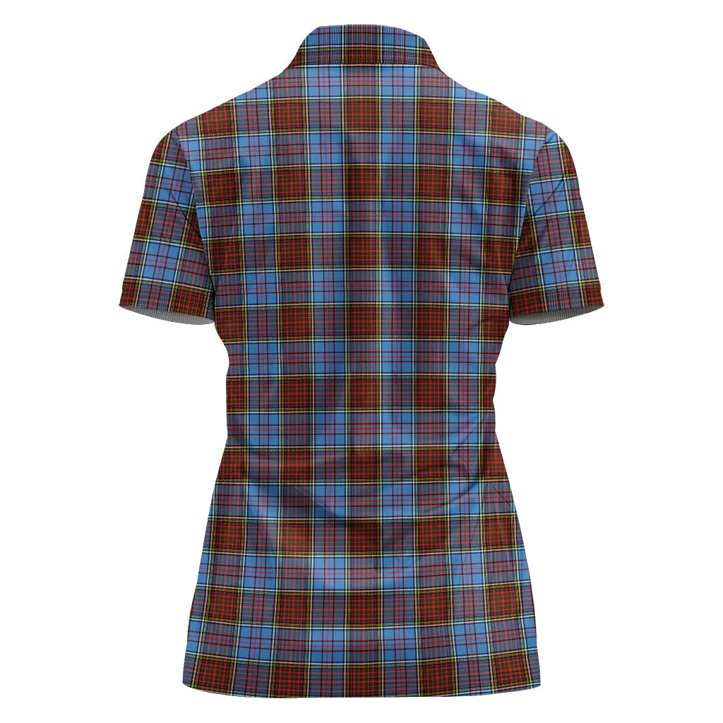 Anderson Modern Tartan Polo Shirt For Women