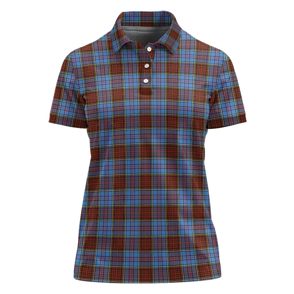 Anderson Modern Tartan Polo Shirt For Women