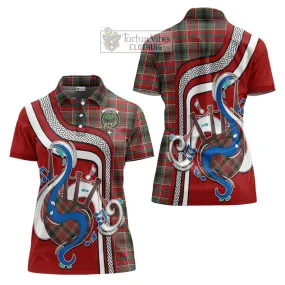 Anderson of Arbrake Tartan Women's Polo Shirt with Epic Bagpipe Style