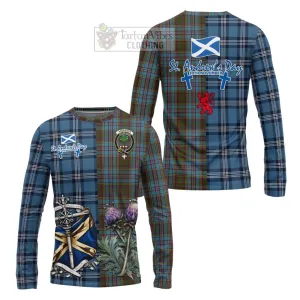 Anderson Tartan Long Sleeve T-Shirt Happy St. Andrew's Day Half Tartan Style