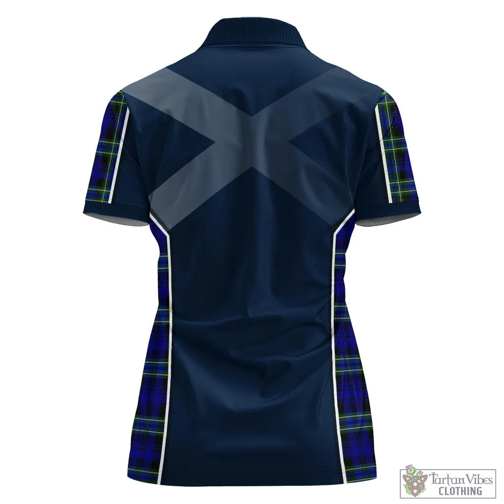 Arbuthnot Modern Tartan Women's Polo Shirt with Family Crest and Scottish Thistle Vibes Sport Style