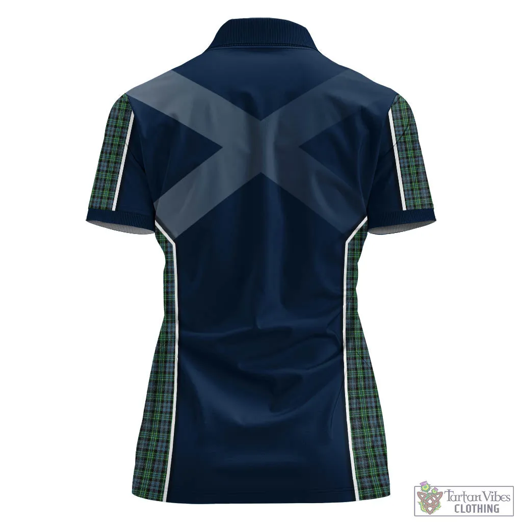 Arbuthnot Tartan Women's Polo Shirt with Family Crest and Lion Rampant Vibes Sport Style