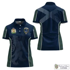 Arbuthnot Tartan Women's Polo Shirt with Family Crest and Lion Rampant Vibes Sport Style