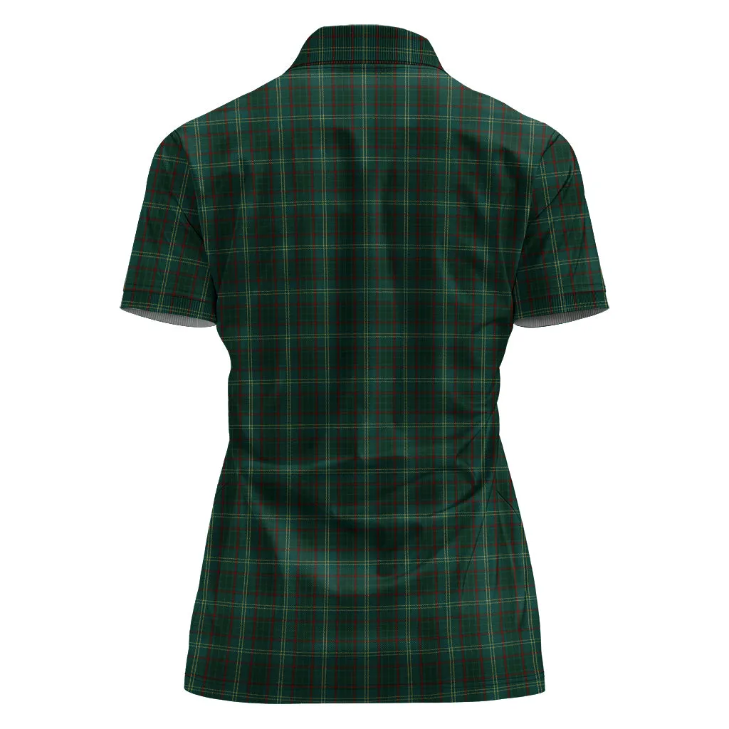 Armagh County Ireland Tartan Polo Shirt For Women