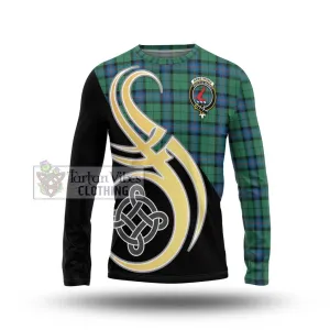 Armstrong Ancient Tartan Long Sleeve T-Shirt with Family Crest and Celtic Symbol Style