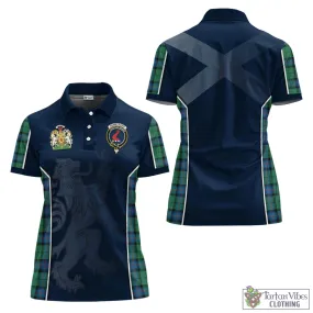 Armstrong Ancient Tartan Women's Polo Shirt with Family Crest and Lion Rampant Vibes Sport Style