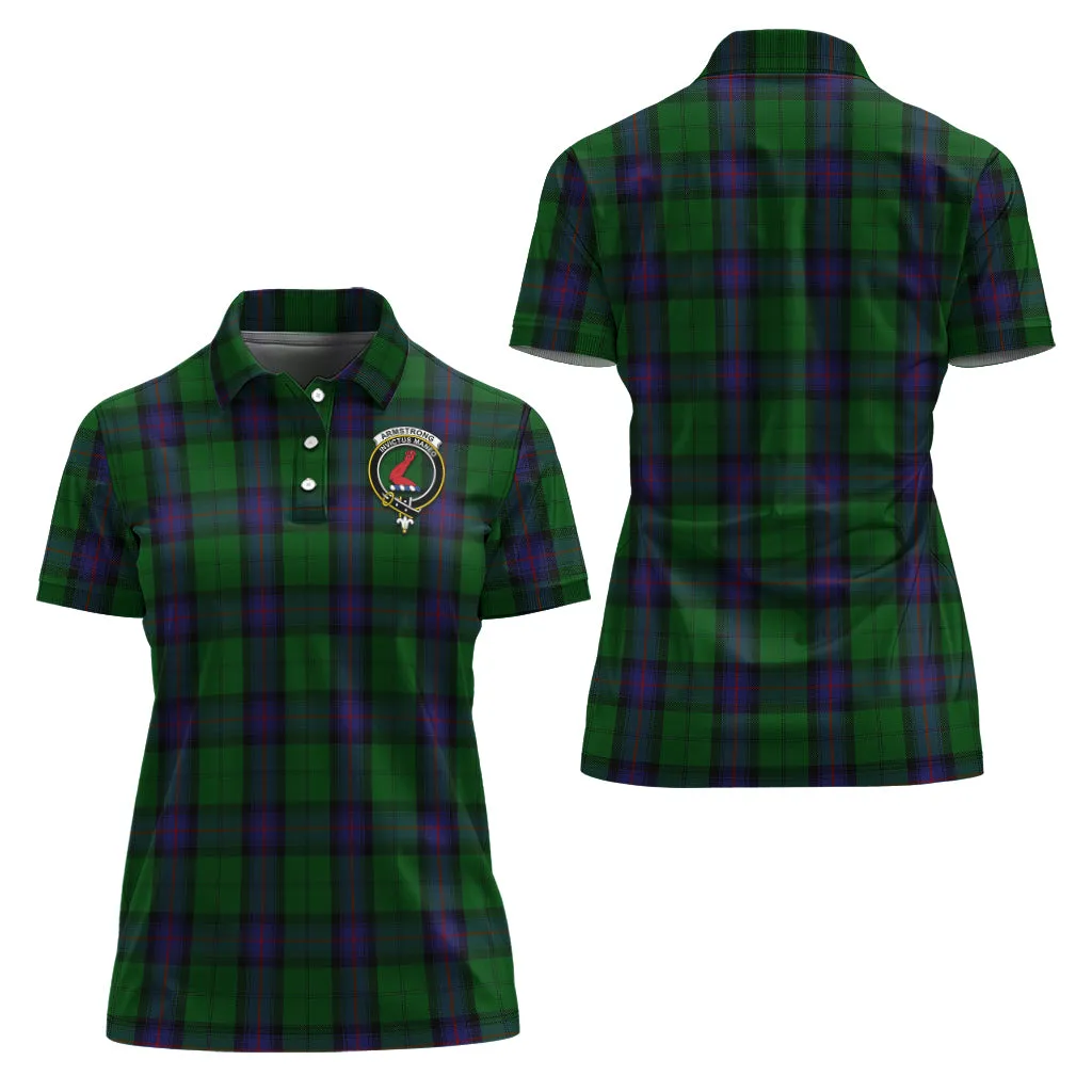 Armstrong Tartan Polo Shirt with Family Crest For Women