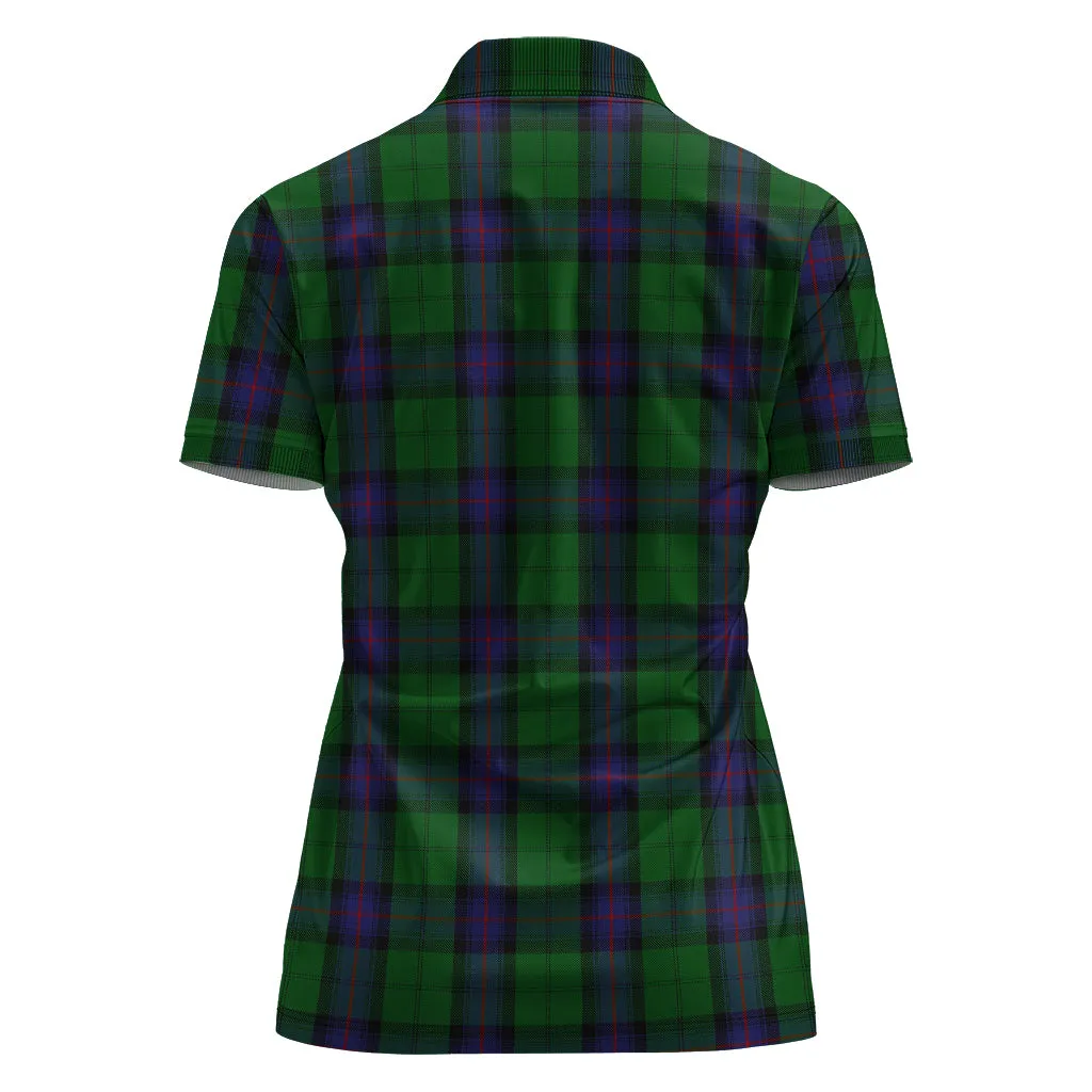 Armstrong Tartan Polo Shirt with Family Crest For Women