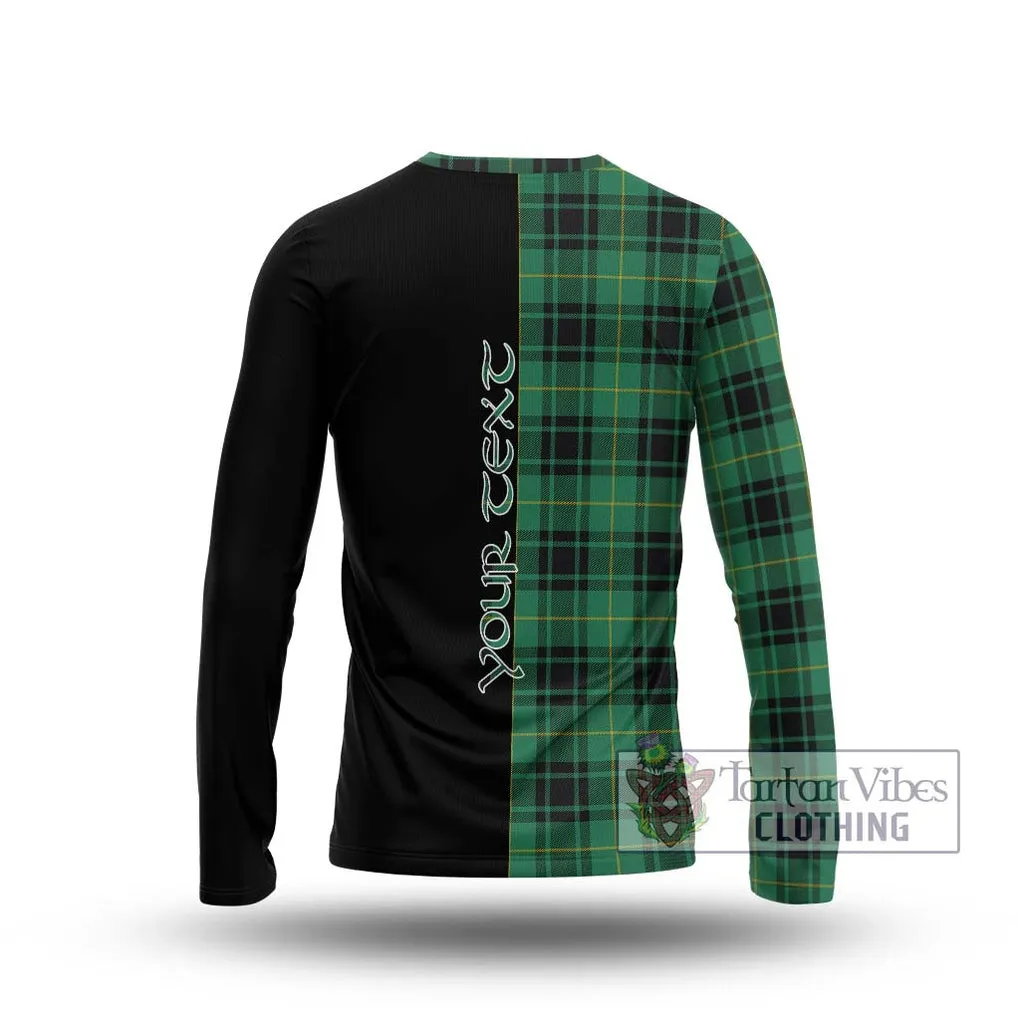 Arthur Ancient Tartan Long Sleeve T-Shirt with Family Crest and Half Of Me Style