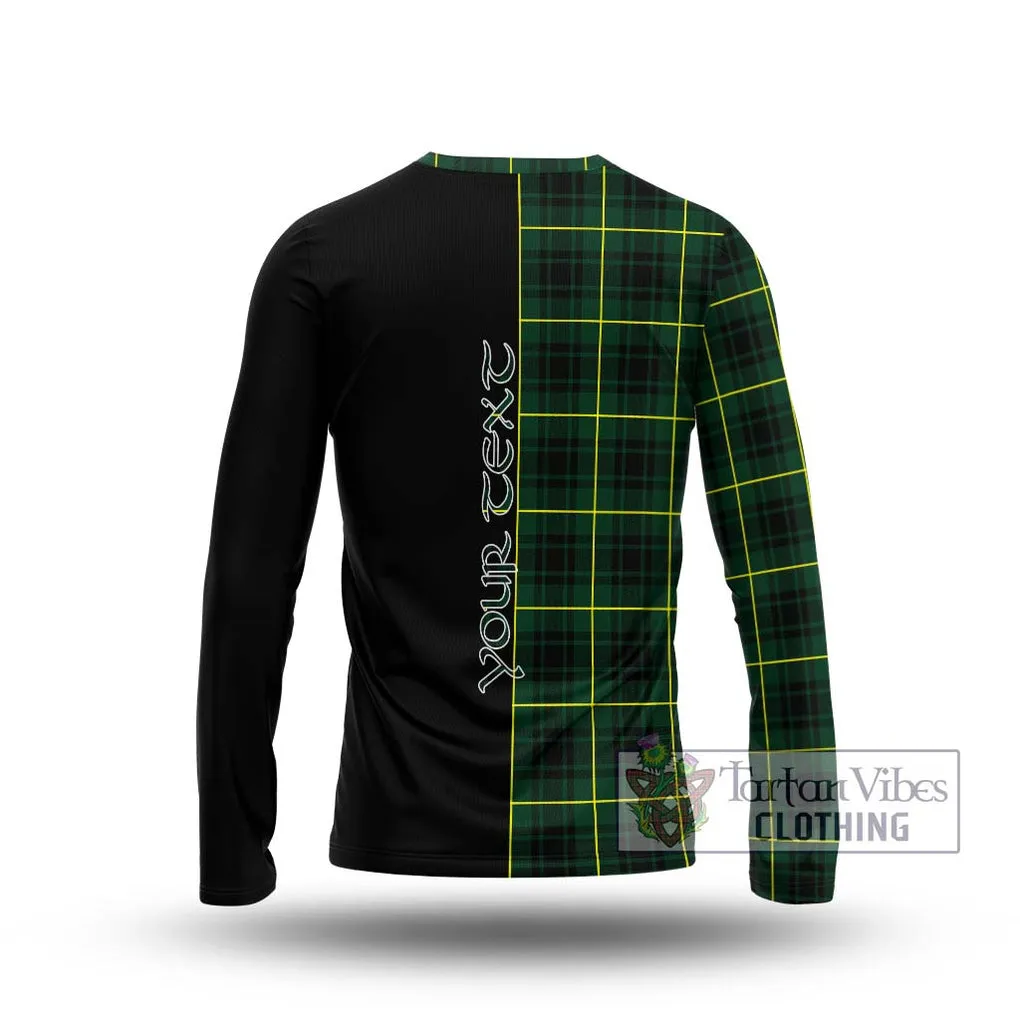 Arthur Modern Tartan Long Sleeve T-Shirt with Family Crest and Half Of Me Style