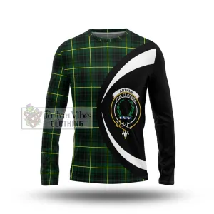 Arthur Modern Tartan Long Sleeve T-Shirt with Family Crest Circle Style