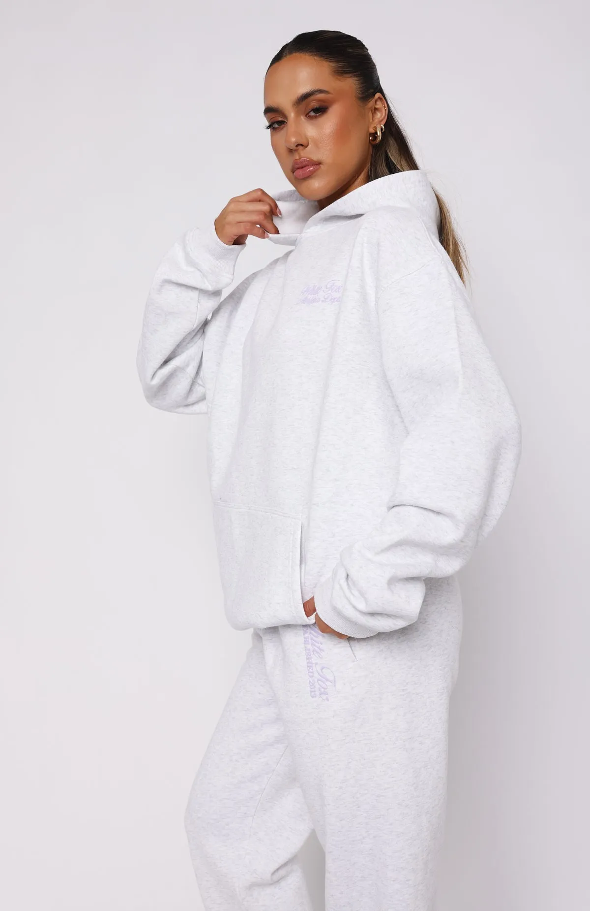 Athletics Department Oversized Hoodie Grey Marle