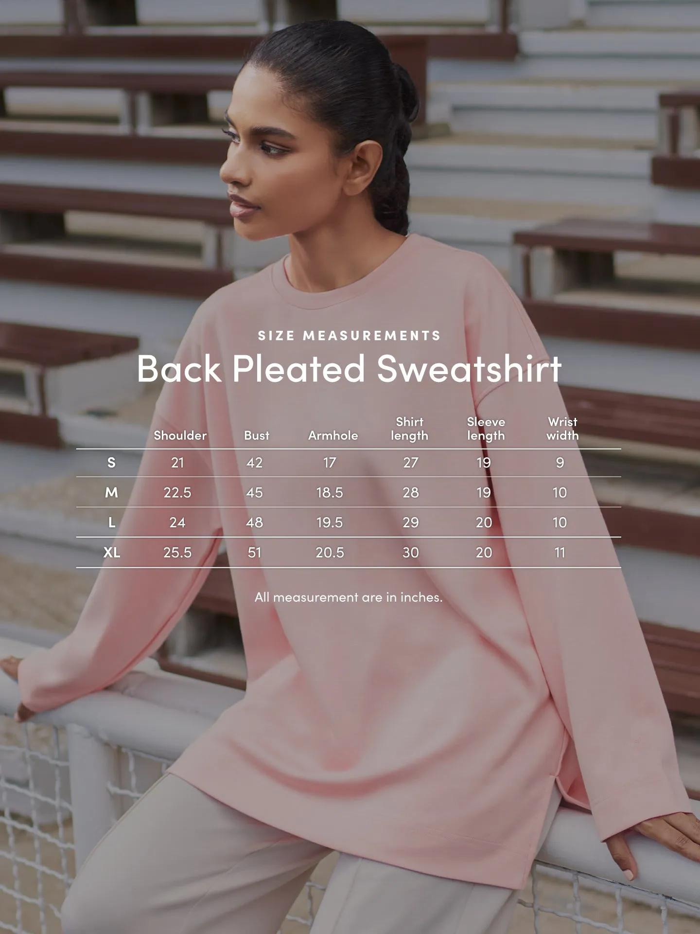 Back Pleated Sweatshirt