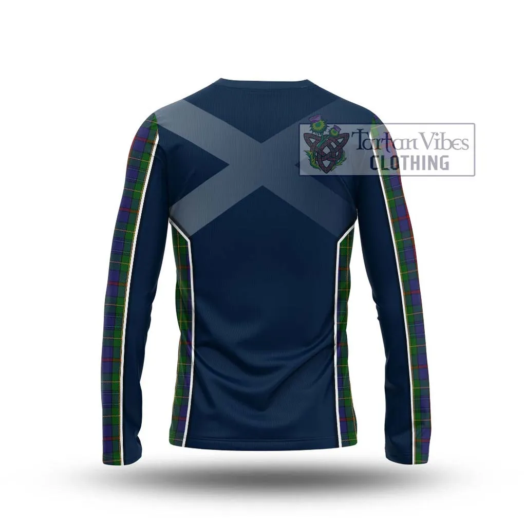 Bailey Tartan Long Sleeve T-Shirt with Family Crest and Lion Rampant Vibes Sport Style