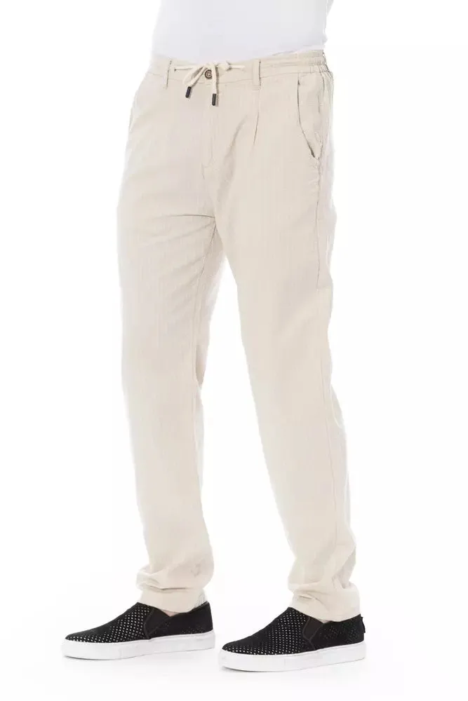 Baldinini Trend Beige Cotton Men Chino Pants