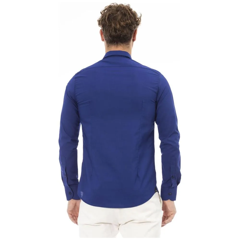 Baldinini Trend Blue Polyester Men Shirt