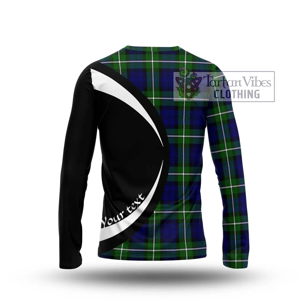 Bannerman Tartan Long Sleeve T-Shirt with Family Crest Circle Style