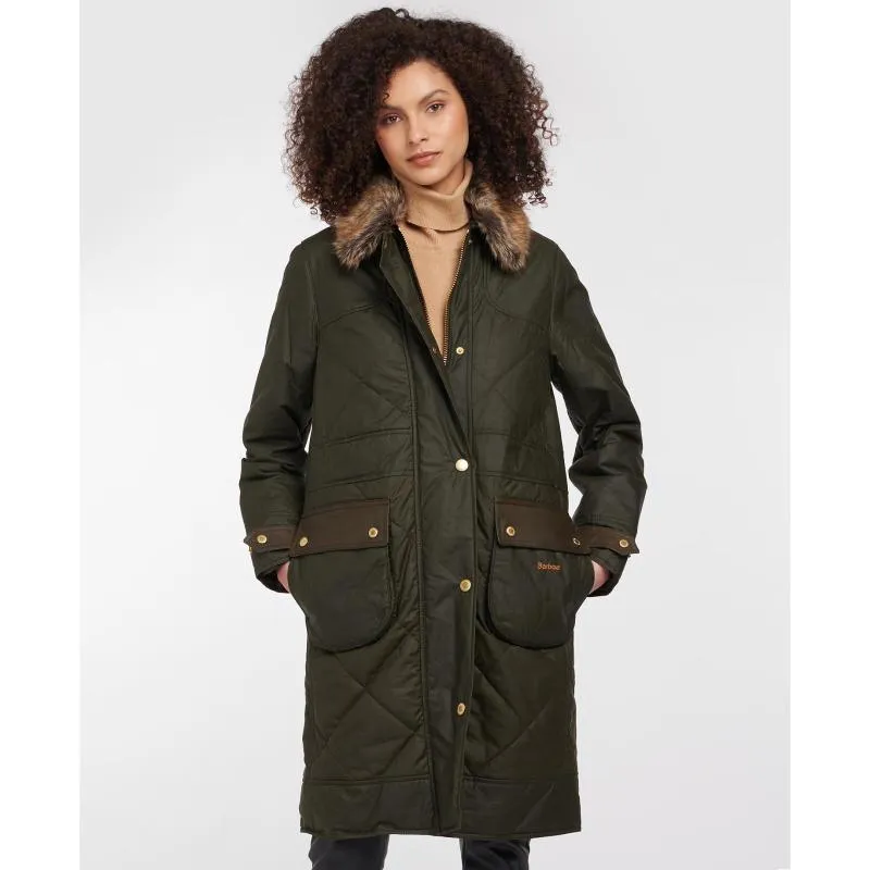 Barbour Golspie Ladies Quilted Wax Jacket - Archive Olive/ Classic