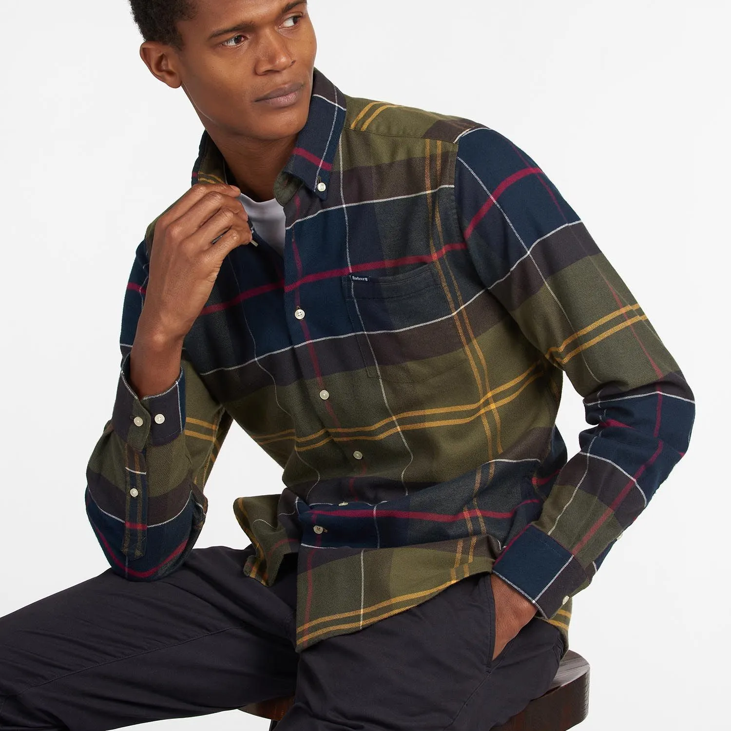 Barbour Men's Edderton Tailored Fit Shirt in Classic Tartan