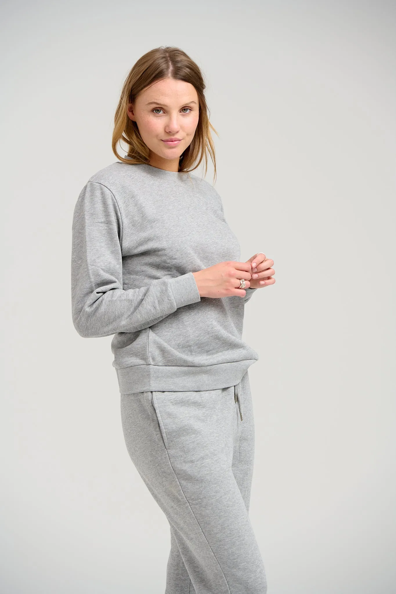 Basic Sweatsuit (Light Grey Melange) - Package Deal (Women)