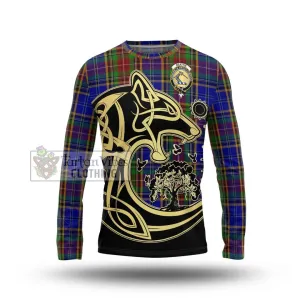 Beattie Tartan Long Sleeve T-Shirt with Family Crest Celtic Wolf Style