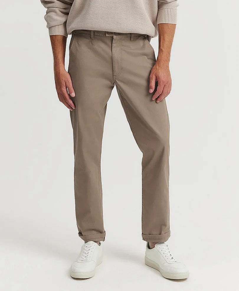 Beige Stretch Chino Pants