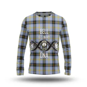 Bell of the Borders Tartan Long Sleeve T-Shirt with Family Crest DNA In Me Style