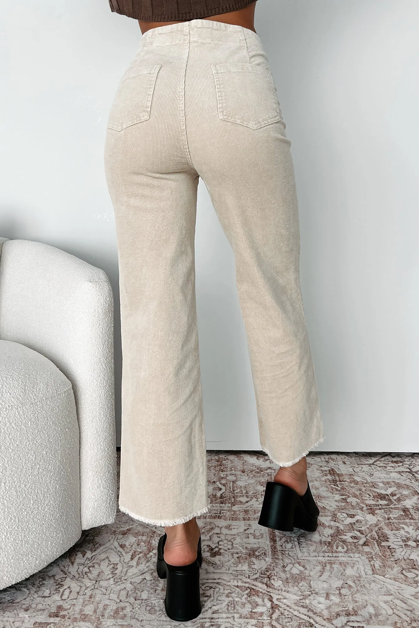 Bellatrix Mineral Wash Corduroy Pants (Almond Milk)