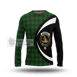 Beveridge Tartan Long Sleeve T-Shirt with Family Crest Circle Style