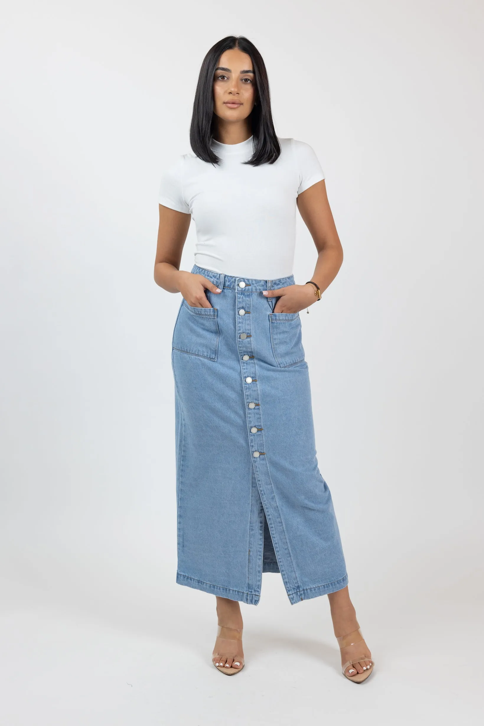 Bibi Button up Maxi Skirt