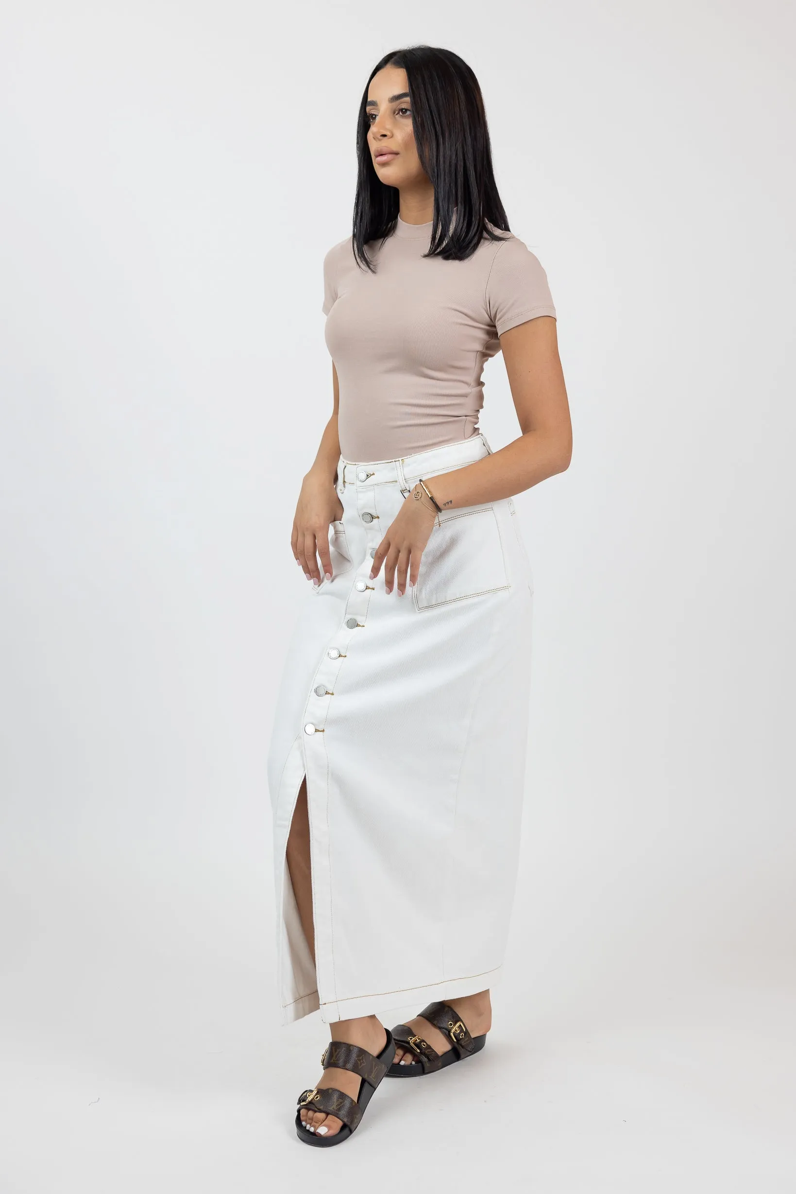 Bibi Button up Maxi Skirt