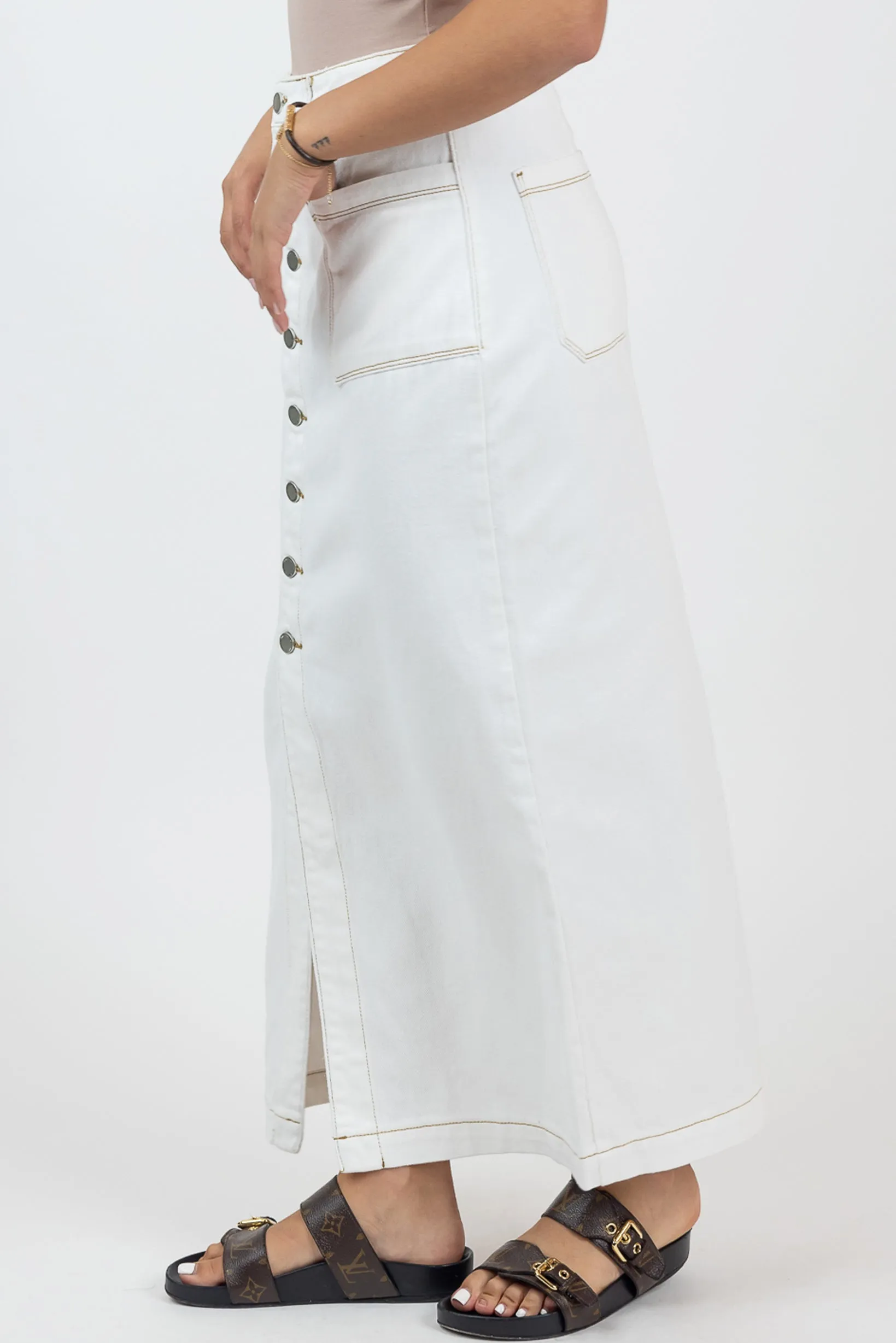 Bibi Button up Maxi Skirt