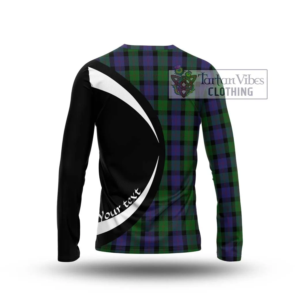 Blair Tartan Long Sleeve T-Shirt with Family Crest Circle Style